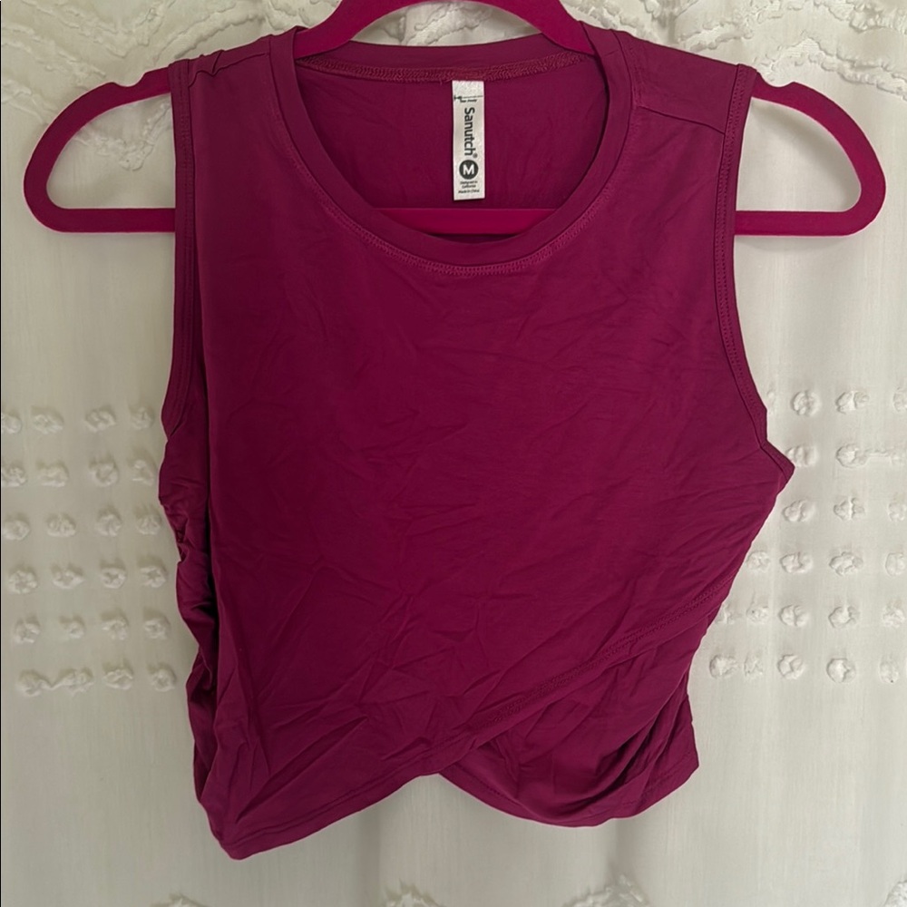 NWOT Santuch Asymmetrical Crop Tank Top - Medium